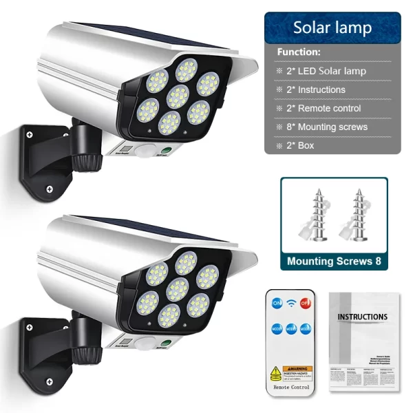 Smart Solar Powered Wall Lamp with Remote Motion Sensor - Image 8