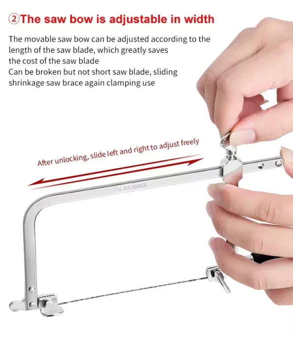 Portable Mini U-shape Saw Bow Adjustable Frame - Image 15