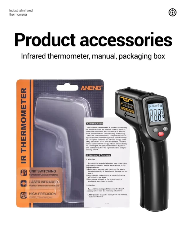 ANENG TH201 Celsius Display Digital Infrared Thermometer - Image 32