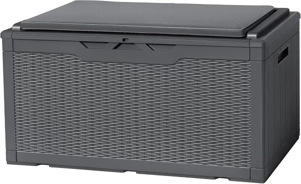 Resin Deck Box 120 Gallon Waterproof Large Deck Boxes Plus Outdoor Indoor Storage - Image 9