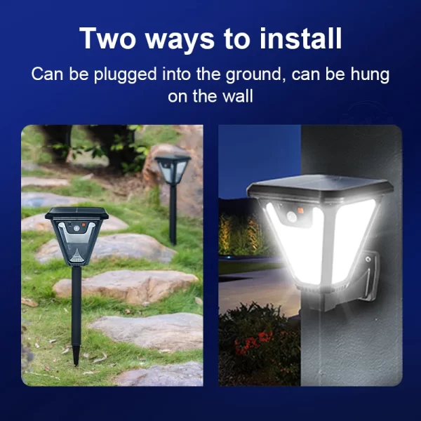 5000K Solar Pathway Garden Decor Lights Outdoor With Motion Sensor IP65 Waterproof - Image 4