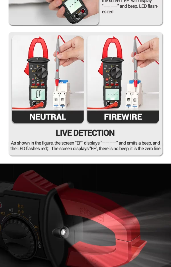 ANENG ST180 AC Current Clamp Meter - Image 16