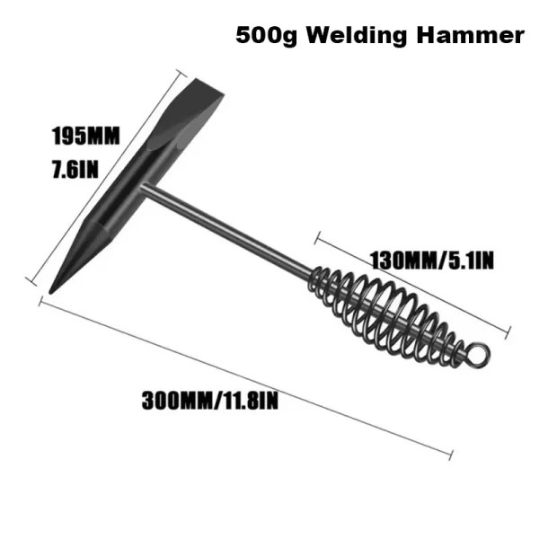 300g/500g Welding Hammers Slag Removal Tool Chipping Welding Slag Hammer - Image 8