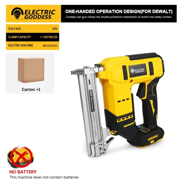 EGOD Brushless 15MM-50MM Nail Gun for Dewalt 20V Battery - Image 7