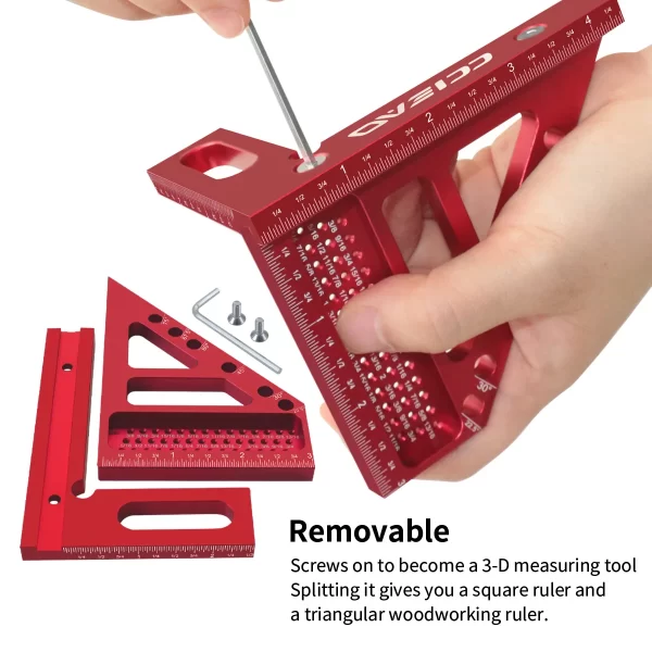 Imperial 3D Multi-Angle Measuring Ruler, 45/90 Degree - Image 6