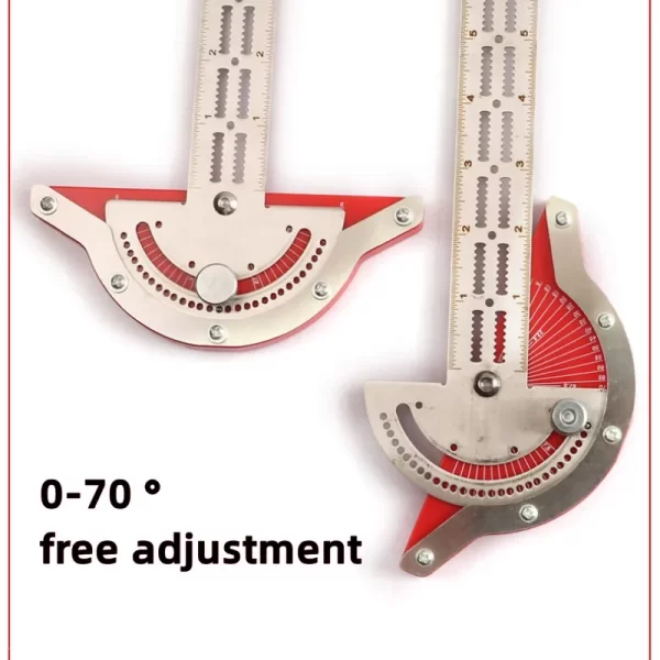 Woodworkers Edge Ruler Stainless Steel Protractor Angle - Image 3