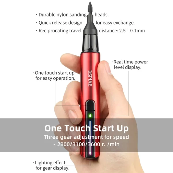 DSPIAE ES-A Reciprocating Sander DIY Electric USB Charge Grinding Pen Plastic Model Sanding Heads Sandpaper - Image 13