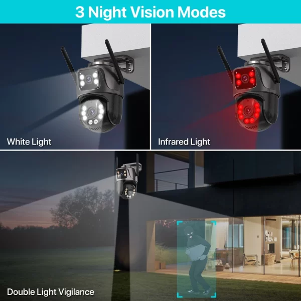 4K 8MP HD Wifi PTZ Camera Outdoor 4MP - Image 5