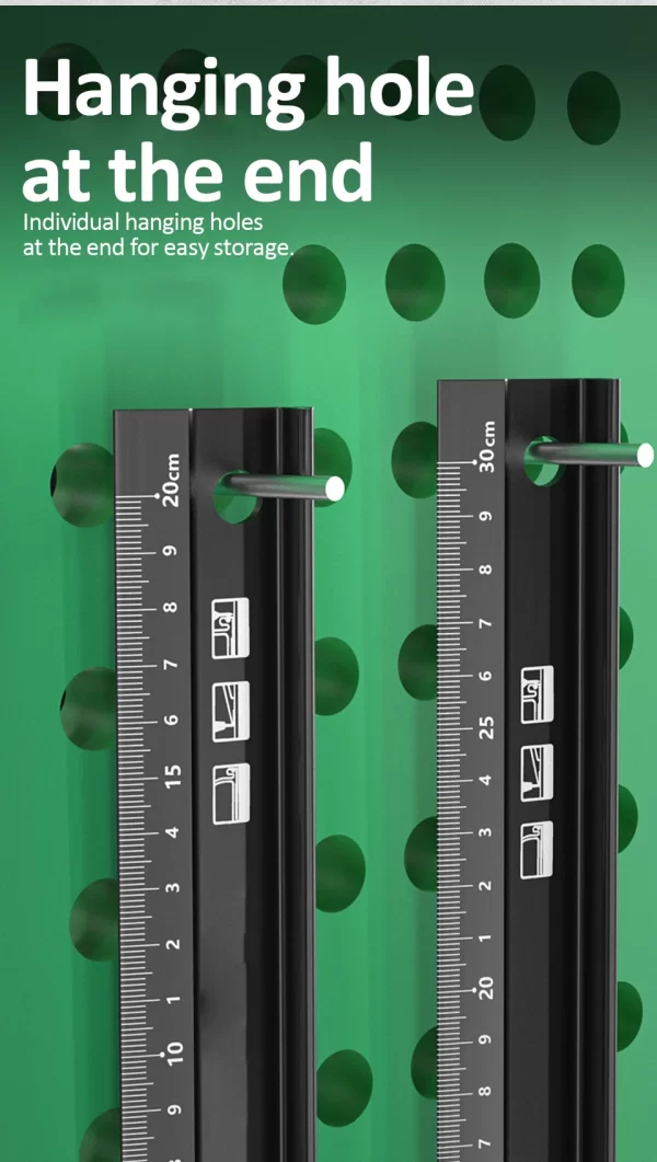 20/30/45cm Aluminum Straight Ruler Multifunctional - Image 22