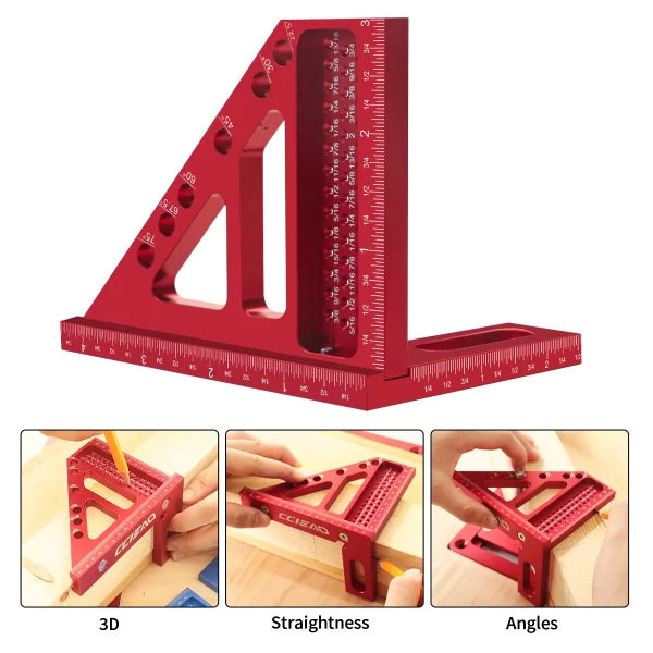 Imperial 3D Multi-Angle Measuring Ruler, 45/90 Degree - Image 5