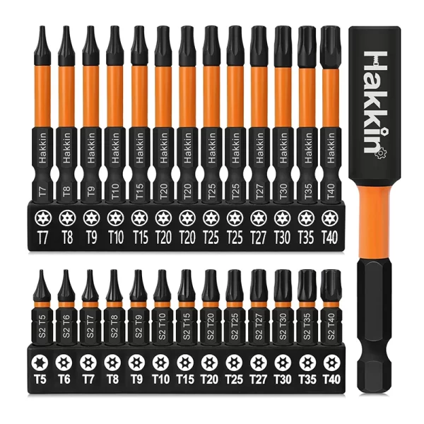 27Pcs Torx Impact Driver Bit Set 25mm 60mm Torx Screwdriver - Image 8