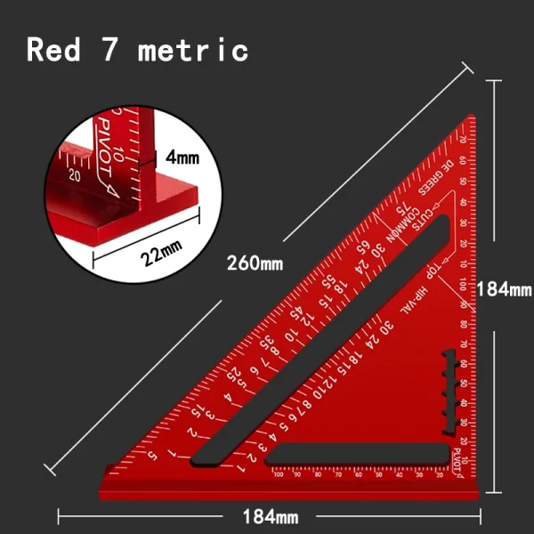 Woodworking Aluminum Alloy Triangle Gauges Measuring Gauging - Image 25
