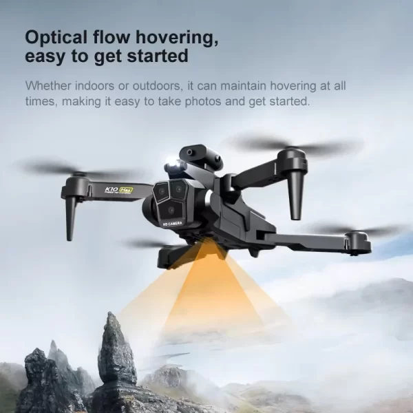 2 Batteries K10 MAX: 3 Camera Remote Control Drone w/camera - Image 4