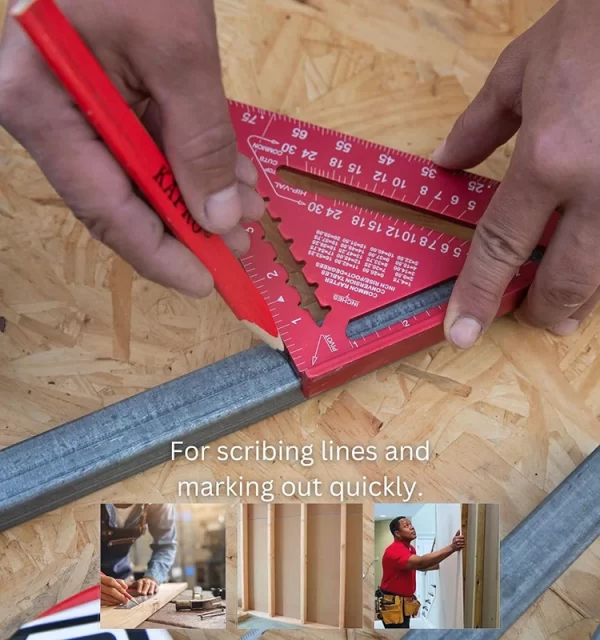 Woodworking Aluminum Alloy Triangle Gauges Measuring Gauging - Image 17