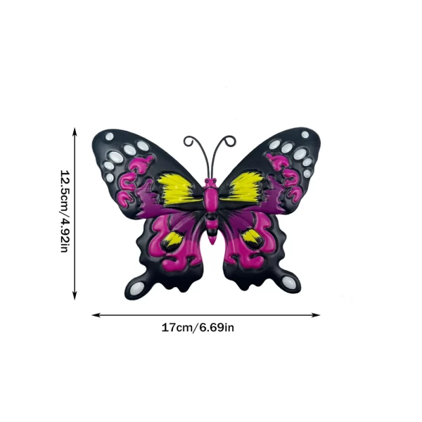Iron 4pcs Set Butterfly Wall Art Decor - Image 3