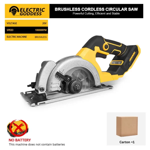 EGOD 5 Inch Brushless Electric Circular Saw Tools for Dewalt Battery - Image 8