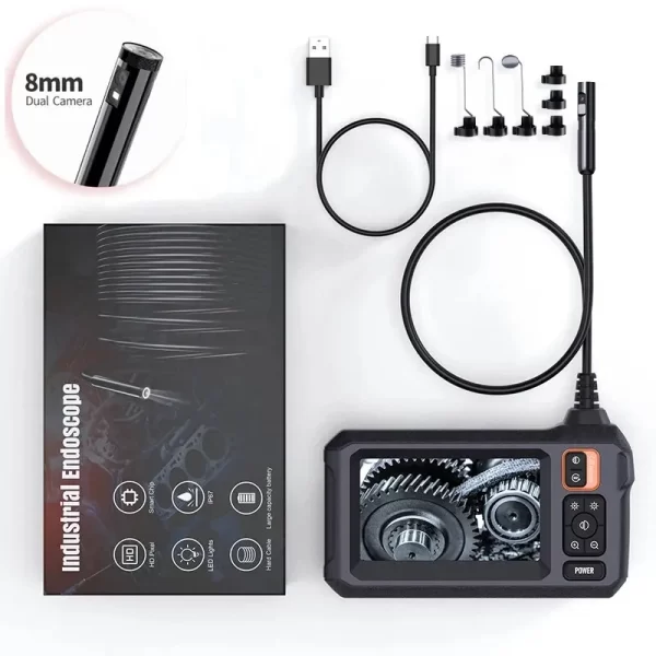 Industrial Endoscope Camera 8mm HD1080P 4.3inch IPS Screen - Image 8