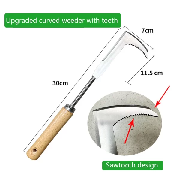 1PC Heavy Duty Carbon Steel Mower Sickle Manual Weeding T00l - Image 2