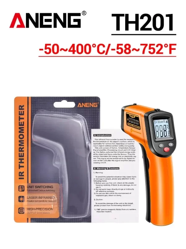 ANENG TH201 Celsius Display Digital Infrared Thermometer - Image 8