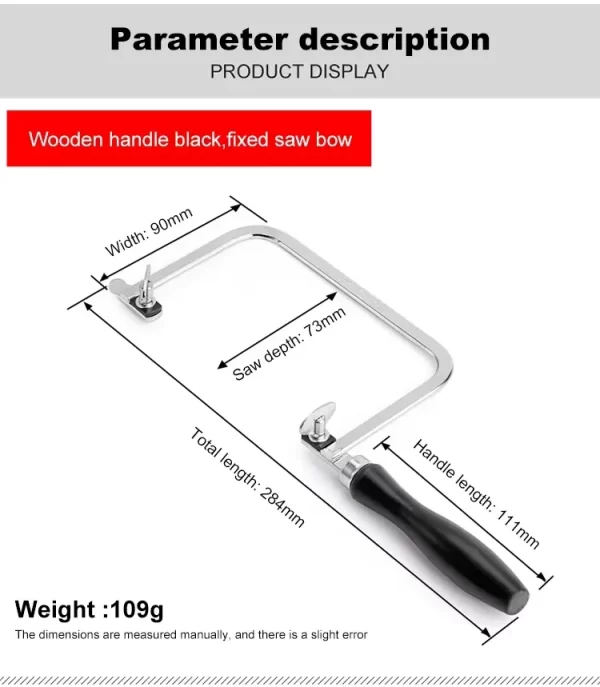 Portable Mini U-shape Saw Bow Adjustable Frame - Image 7