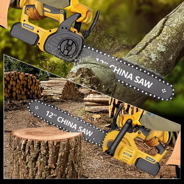 12" Cordless Chainsaw Handheld Garden Electric Chain Saw DeWalt 20v - Image 6