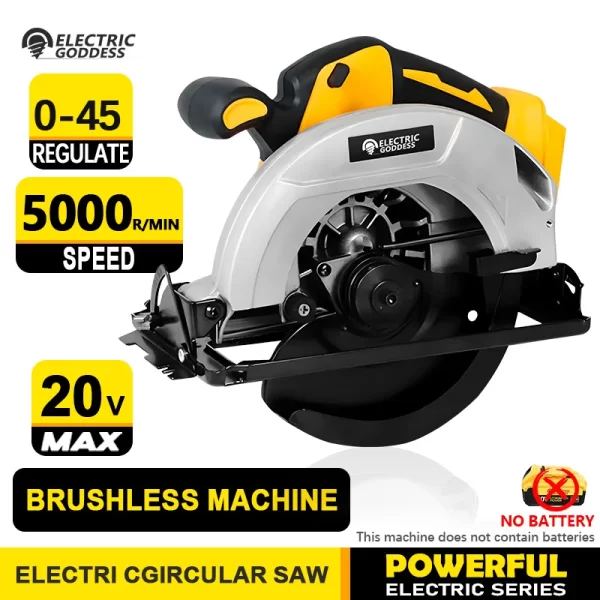 7Inch Cordless Electric Circular Saws For Dewalt 20V Battery