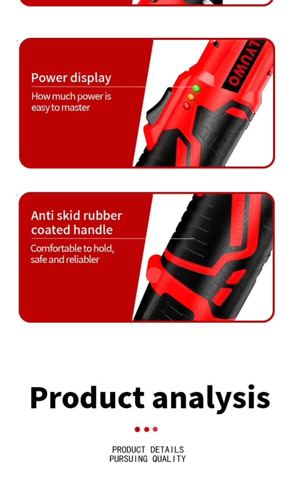 LYUWO 3/8 Rechargeable Electric , Ratchet Set, Angle Drill, Screwdriver - Image 21
