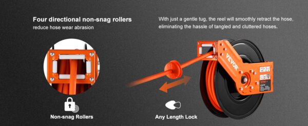 VEVOR Retractable Air Hose Reel 50 FT - Image 12