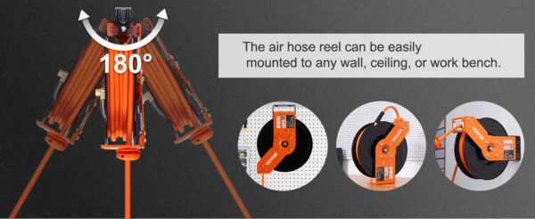 VEVOR Retractable Air Hose Reel 50 FT - Image 14
