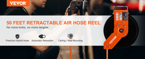 VEVOR Retractable Air Hose Reel 50 FT - Image 9