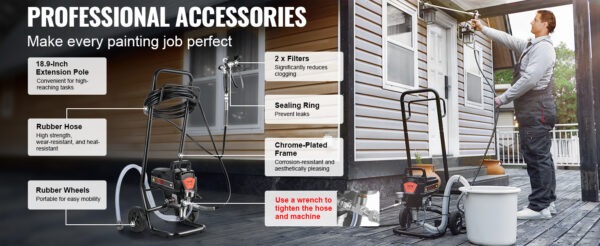 VEVOR 750W 950W Airless Paint Sprayer 3000PSI  Airless - Image 17
