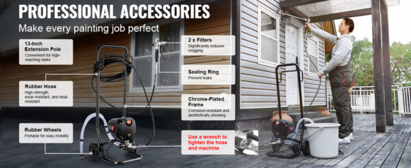 VEVOR 750W 950W Airless Paint Sprayer 3000PSI  Airless - Image 19