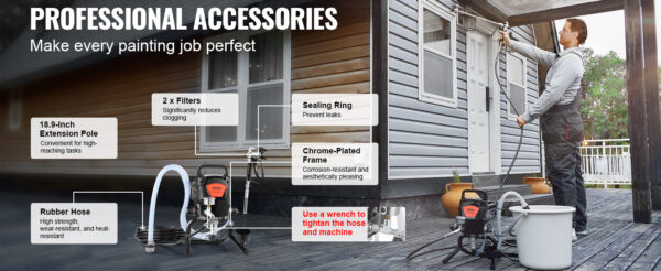 VEVOR 750W 950W Airless Paint Sprayer 3000PSI  Airless - Image 16