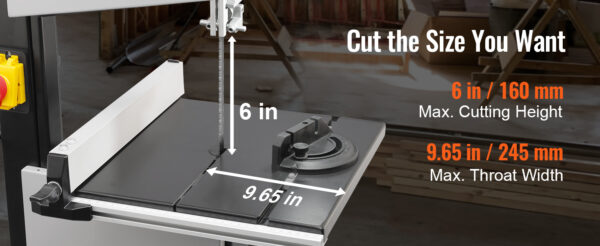 VEVOR Benchtop Band Saw with Stand 9.65-Inch Two-Speed - Image 10