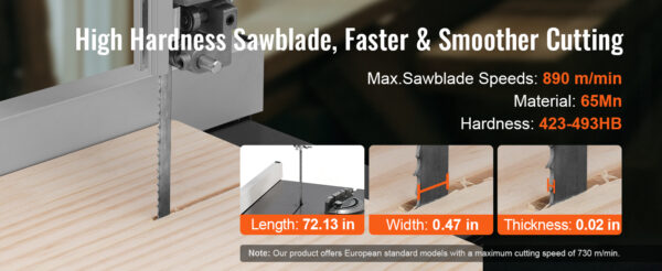 VEVOR Benchtop Band Saw with Stand 9.65-Inch Two-Speed - Image 11