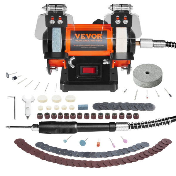 VEVOR 3in Jewelry Polisher Buffer Bench Grinder Polishing Machine - Image 9