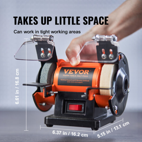VEVOR 3in Jewelry Polisher Buffer Bench Grinder Polishing Machine - Image 13