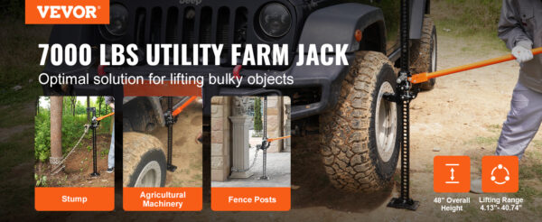 VEVOR High Lift Farm Jack 48"/60" 7000 lbs Capacity - Image 10