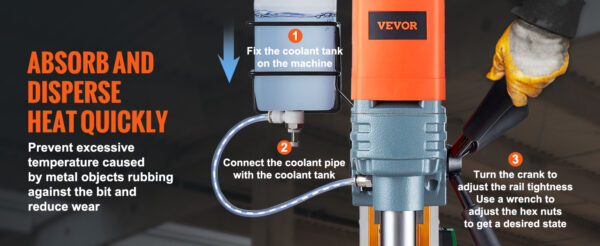 VEVOR 1300W 1400W 2" Electric Drilling Machine Magnetic Drill Press - Image 16