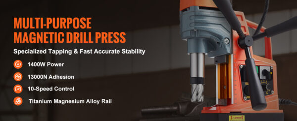 VEVOR 1300W 1400W 2" Electric Drilling Machine Magnetic Drill Press - Image 14