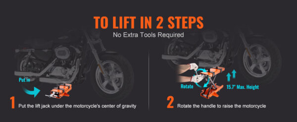 VEVOR Motorcycle Lift 500kg Motorcycle Scissor Lift Jack - Image 14