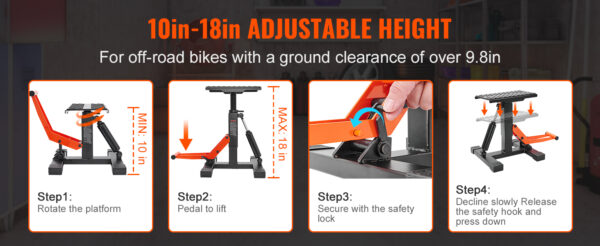 VEVOR Motorcycle Jack Lift Stand 440 lbs - Image 11