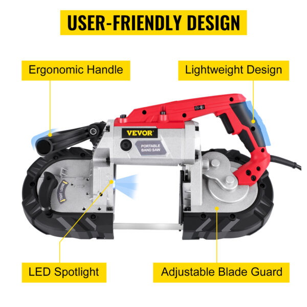 VEVOR Portable BandSaw 5Inch Cutting Capacity Cordless Variable Speed - Image 15