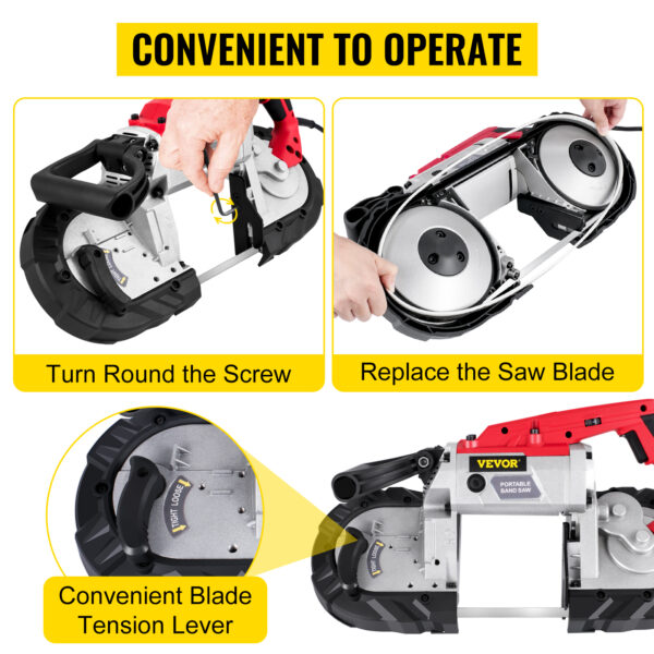 VEVOR Portable BandSaw 5Inch Cutting Capacity Cordless Variable Speed - Image 17