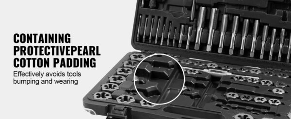 VEVOR 116-Piece Tap and Die Set Include Metric and SAE Size - Image 12