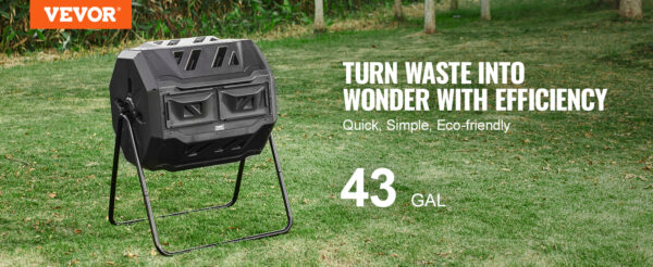 VEVOR Compost Bin 18.5/37/43-Gal Dual Chamber - Image 8