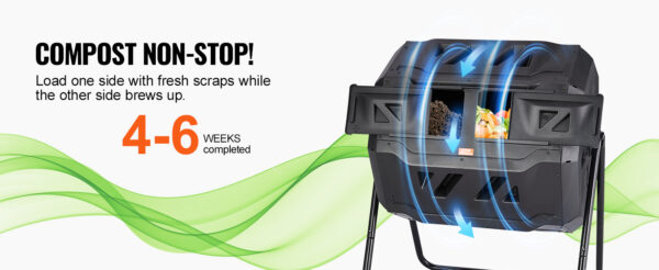 VEVOR Compost Bin 18.5/37/43-Gal Dual Chamber - Image 9