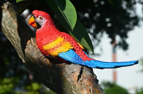 Resin Parrot Statue Wall Mounted DIY Outdoor Garden Tree Decoration Animal Sculpture - Image 34