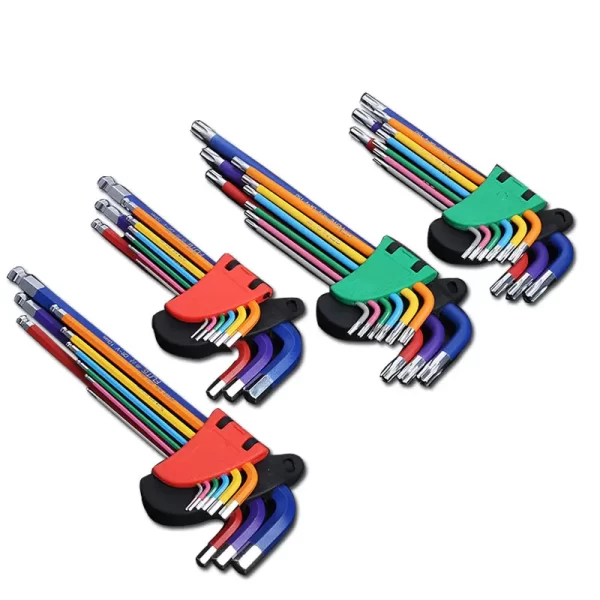 Allen Key Set L Wrench Kit For Allen Screw 9PCS Long Arm Hex Key Set