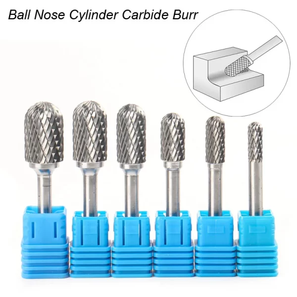 Tungsten Carbide Rotary File Burr Style C 6mm 1/4 Shank